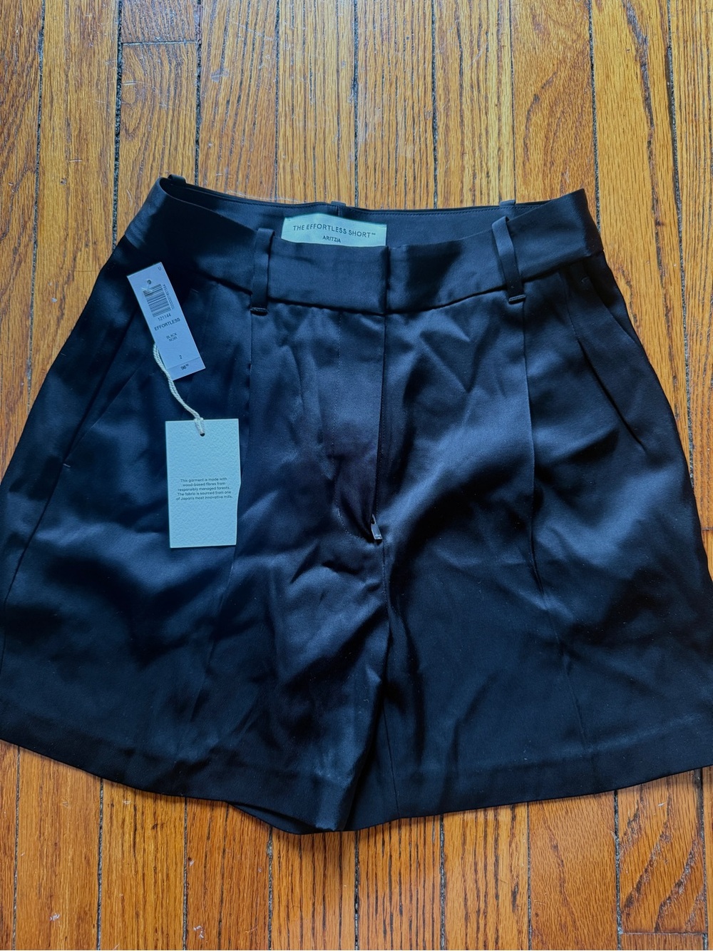 Aritzia Black Tailored High-Waist Shorts